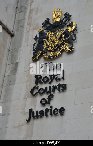 royal courts of justice sign Stock Photo