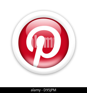 Pinterest logo symbol icon flag Stock Photo