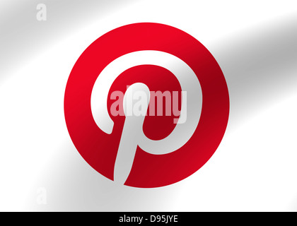 Pinterest logo symbol icon flag Stock Photo