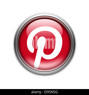 Pinterest logo symbol icon flag Stock Photo