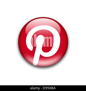 Pinterest logo symbol icon flag Stock Photo