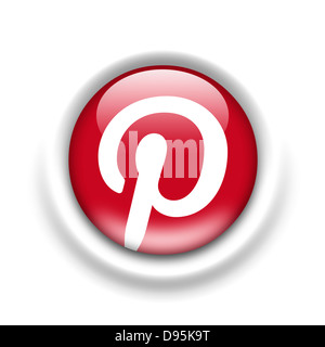 Pinterest logo symbol icon flag Stock Photo