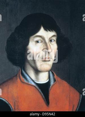 Nicolas Copernicus (1473-1543) Polish astronomer. Heliocentric system of the universe. Anonymous 16th century portrait. Stock Photo