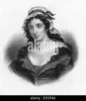 Charlotte Corday (1768-93) who murdered French revolutionary Marat in his bath. Engraving. Stock Photo
