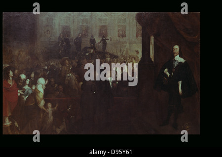 The execution of Charles I, 1600 - 1649, in front of the Whitehall