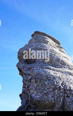 The sphinx on Bucegi Mountains in Romania Stock Photo
