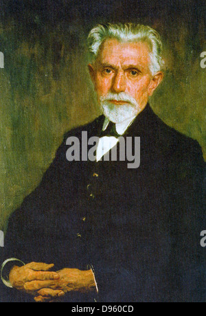 (Ferdinand) August Bebel (1840-1913) German Socialist, 1905. After the portrait by Georg Tronnier. Stock Photo