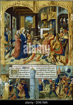 Louis IX (St Louis) 1215-1270, king of France from 1226. 19th century  French coloured woodcut Stock Photo - Alamy