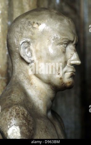 Scipio, Publius Cornelius, Africanus Major (237-183 BC) Roman general. Marble bust, Capitole Museum, Rome. Stock Photo