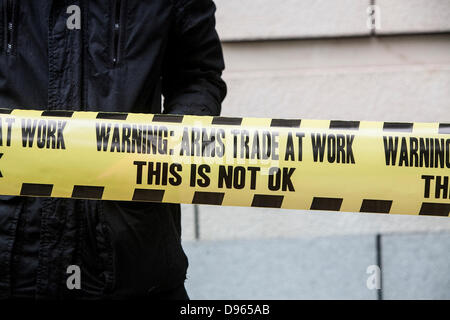 London, UK. 12th June 2013. SmashEDO and Disarm DSE staged a small protest around central London  Credit:  Mario Mitsis / Alamy Live News Stock Photo