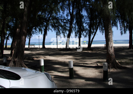 Flic en Flac beach off the west coast of Mauritius Stock Photo