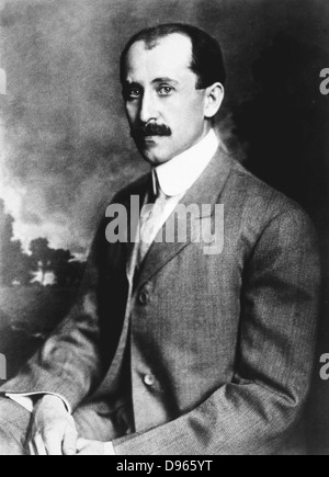 Orville Wright (1871-1948) American aeronautical pioneer,  the  younger of the Wright brothers. Photograph. Stock Photo