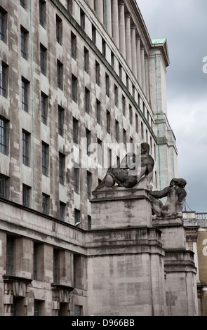 Ministry of Defence MOD Building Statues off Whitehall in London UK Stock Photo