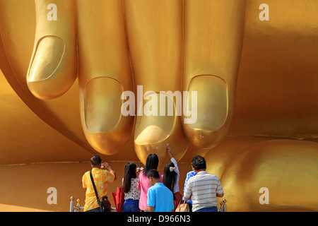 Hand of Buddha meditation statue in Thailand Stock Photo