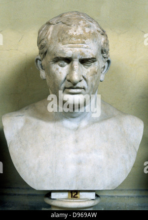 Marcus Tullius Cicero (106-43 BC) Roman orator and statesman. Portrait bust. Stock Photo