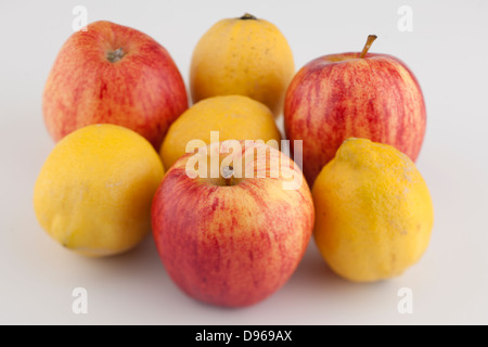 Pile of apples and lemons Stock Photo