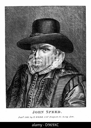 John Speed (1542-1629) English cartographer and historian. Engraving Stock Photo