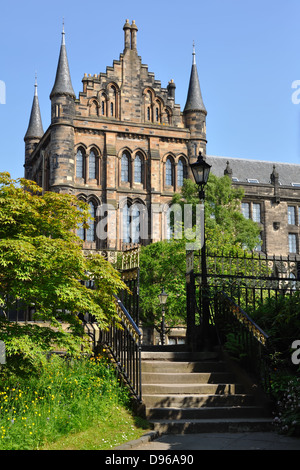 Steps leading to Glasgow University chapel Stock Photo