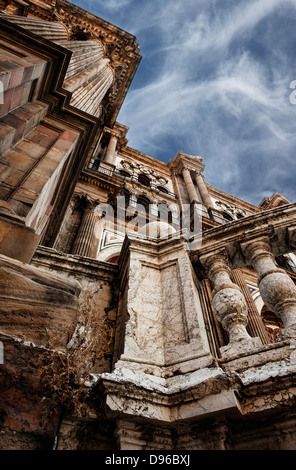 The beautiful Malaga cathedral from an abstract angle Stock Photo
