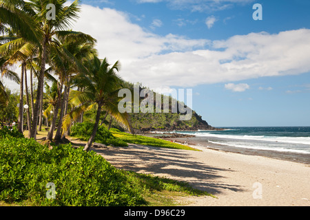 Grande Anse beach on the French island of Reunion in the Indian Ocean. Stock Photo