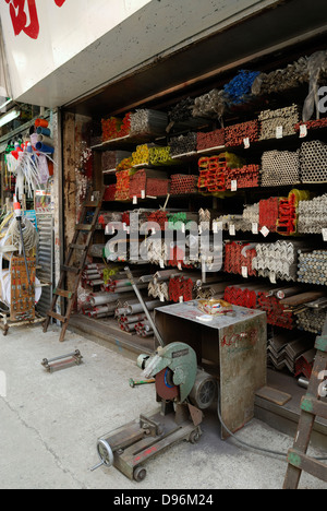 Hardware shop In Mong Kok Kowloon, Hong Kong,China Stock Photo