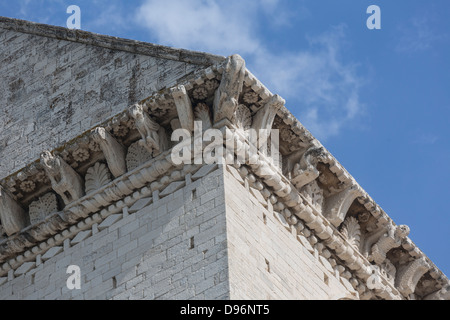 detail of stone carving, Trani cathedral, Apulia, Italy Stock Photo