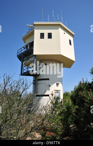 Pilot radar tower at Cape Henlopen State Park, Lewes, Delaware Stock Photo