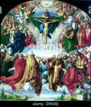 Adoration of the Trinity (1510). Albrecht Durer (1471-1528) German artist. Stock Photo