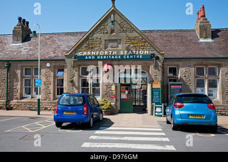 Entrance to Carnforth Railway train exterior Station Lancashire England UK United Kingdom GB Great Britain. Film location of Brief Encounter 1945 Stock Photo