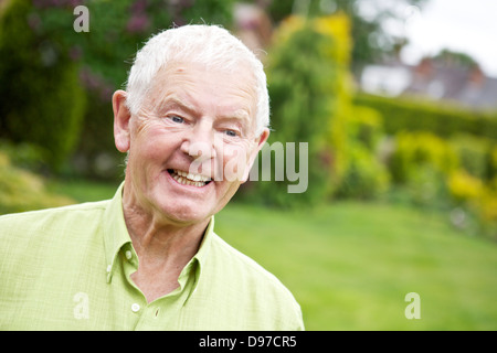 Seventies Man Active Retirement Lifestyle Grinning Stock Photo