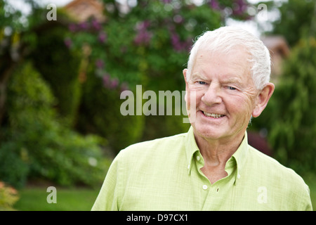 Seventies Man Active Retirement Lifestyle Grinning Stock Photo