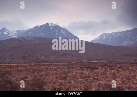 The Beinn Eighe range in Wester Ross, Scottish Highlands. Stock Photo