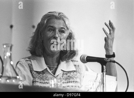 Sara Parkin at a Green Party conference at the Wolverhampton Civic Hall in 1989. Stock Photo