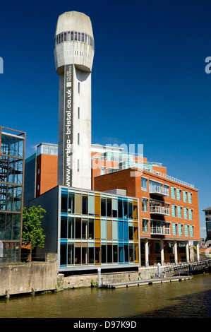 the shot tower, temple quay, bristol, england. Stock Photo