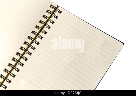 blank spiral brown notebook isolated on white background Stock Photo ...