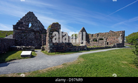 Iona Nunnery Garden in Baile Mor on the Isle of Iona in Inner Hebrides of Scotland Stock Photo