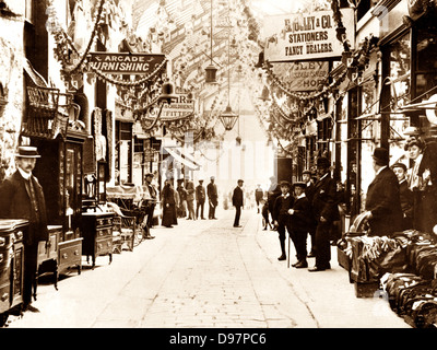 Barnsley Eldon Arcade early 1900s Stock Photo