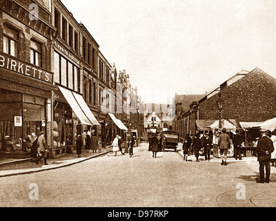 Ulverston New Market Street early 1900s Stock Photo