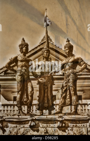 Three Kings Monument, Chiang Mai Stock Photo