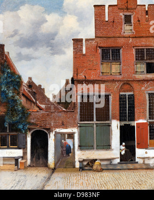 Johannes Vermeer, View of Houses in Delft, known as 'The little Street'. Circa 1658. Oil on canvas. Rijksmuseum Amsterdam, Amste Stock Photo