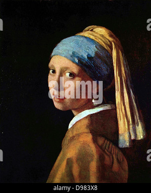 Johannes Vermeer, The Girl with a Pearl Earring 1660-1670 Oil on canvas. Royal Picture Gallery Mauritshuis, The Hague. Stock Photo