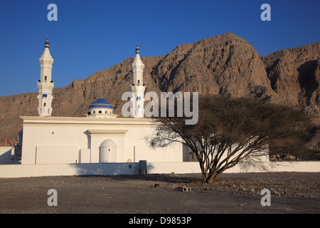 Mosque in al-Chasab, Khasab, in the granny's niches enclave of Musandam, Oman Stock Photo