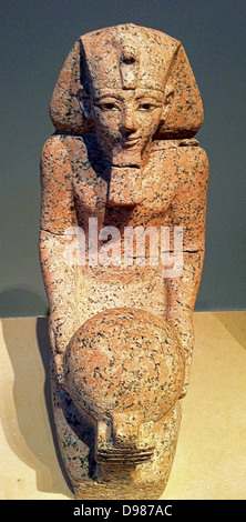 statue in Granite, of a sphinx showing the head and shoulders of Queen ...