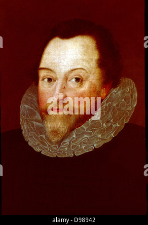 Francis Drake (c1540-1596) English navigator and privateer. Anonymous portrait. Stock Photo