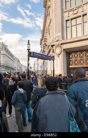 People at Oxford Circus, central London, UK Stock Photo