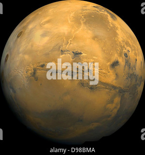 Valles Marineris. The Grand Canyon of Mars. Stock Photo