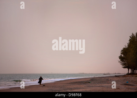 the beach near the Royal Lodge, Sine Saloum Delta, Senegal Stock Photo