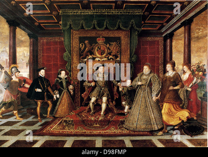 The Family of Henry VIII: An Allegory of the Tudor Succession. Oil on ...