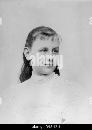 The Young Princess later Queen Wilhelmina  31 August 1880 - 28 November 1962) was Queen regnant of the Kingdom of the Netherlands from 1890 to 1948. She ruled the Netherlands for fifty-eight years, longer than any other Dutch monarch. Her reign saw World War I and World War II Stock Photo