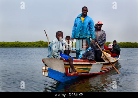 Family from the village of Dionewar, Senegal, Africa Stock Photo